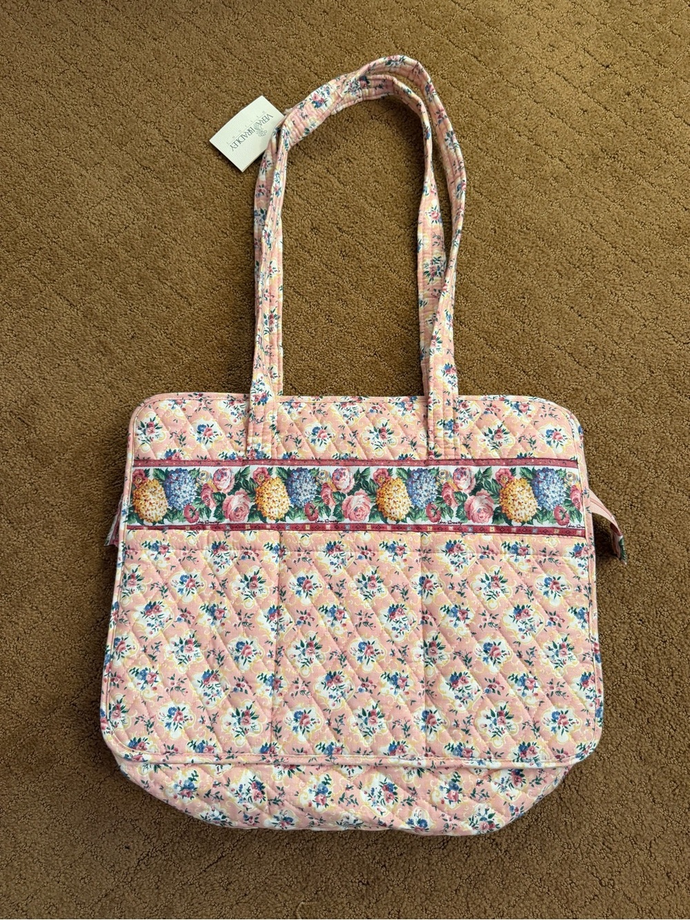 Vintage Vera Bradley Pastel Pink Floral Diaper Bag 90s
